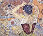Paul Signac woman arranging her hair opus Sweden oil painting reproduction